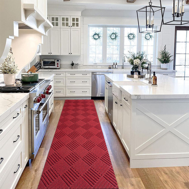 Washable Runner Rug with Non-Slip Backing, Polyester Carpet for Hallway & Entryway, Runner 3' x 49'