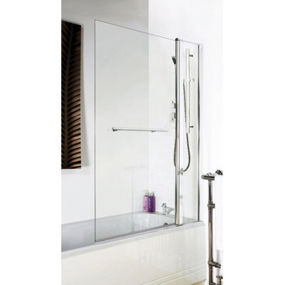 1435 mm H Hinged Semi-Frameless Tub Door with Clear Glass
