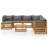 9 Piece Lounge Chair with Cushions-2101657670