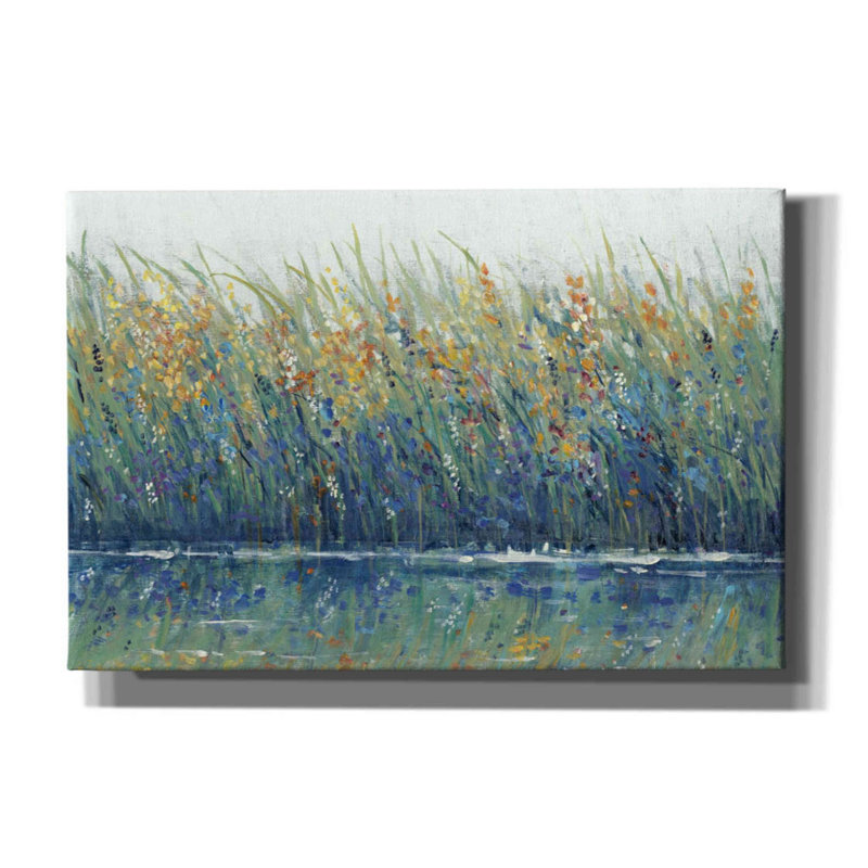 «Wildflower Reflection II» par Tim O'toole, art mural sur toile, H 12 po x l 18 po x P 0,75 po