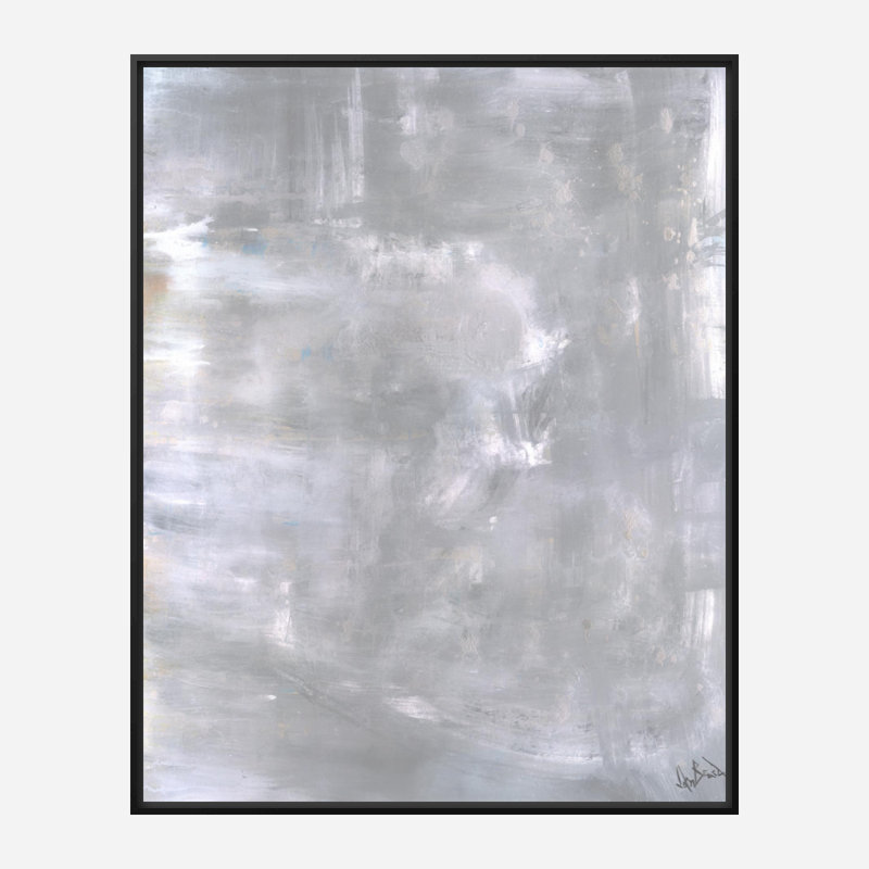 Abstract Print by John Beard, 24" H x 22" W x 2" D, Black Floater Framed