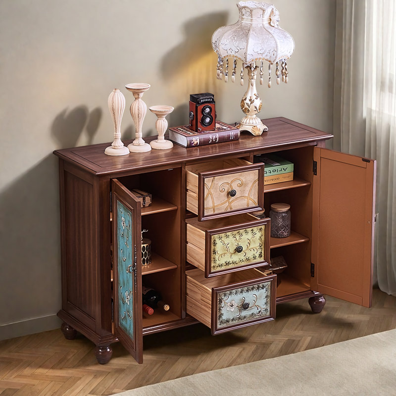 Classic Vintage Painted Solid Wood Sideboard