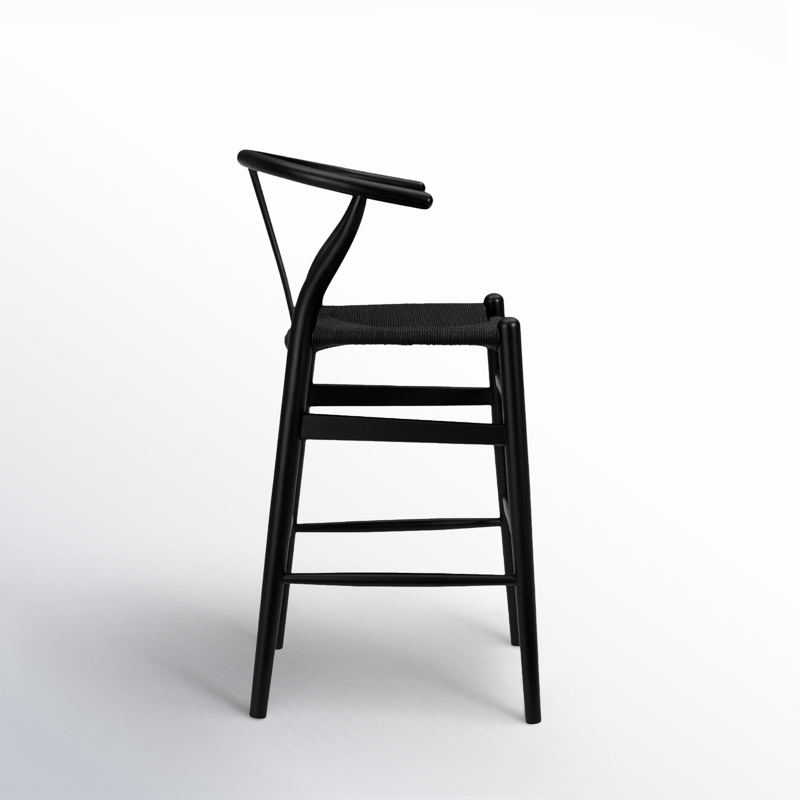 Fairbanks Solid Wood Bar/Counter Stool, Black, Black, Counter Stool (26" Seat Height)