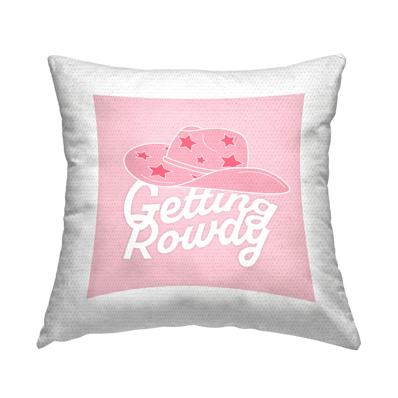 Coussin d'extérieur Western Getting Rowdy par Corrine Rose Design