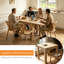 5-piece Extendable Dining Table Set For 4,31.5"-62.9" Rectangle Drop Leaf Kitchen Table With 4 Upholstered Dining Chairs  -131081416
