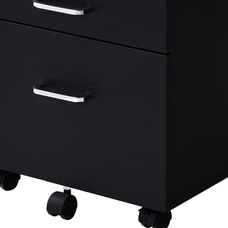 Rectangular Mobile Cabinet With 3 Drawers