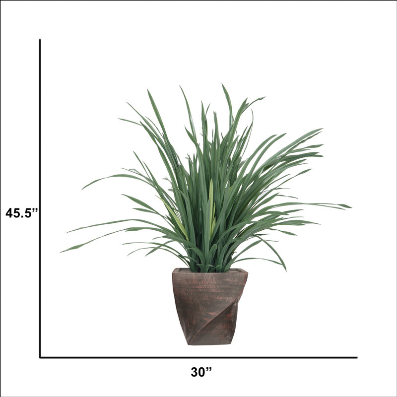 Herbe artificielle 45,5 po en pot