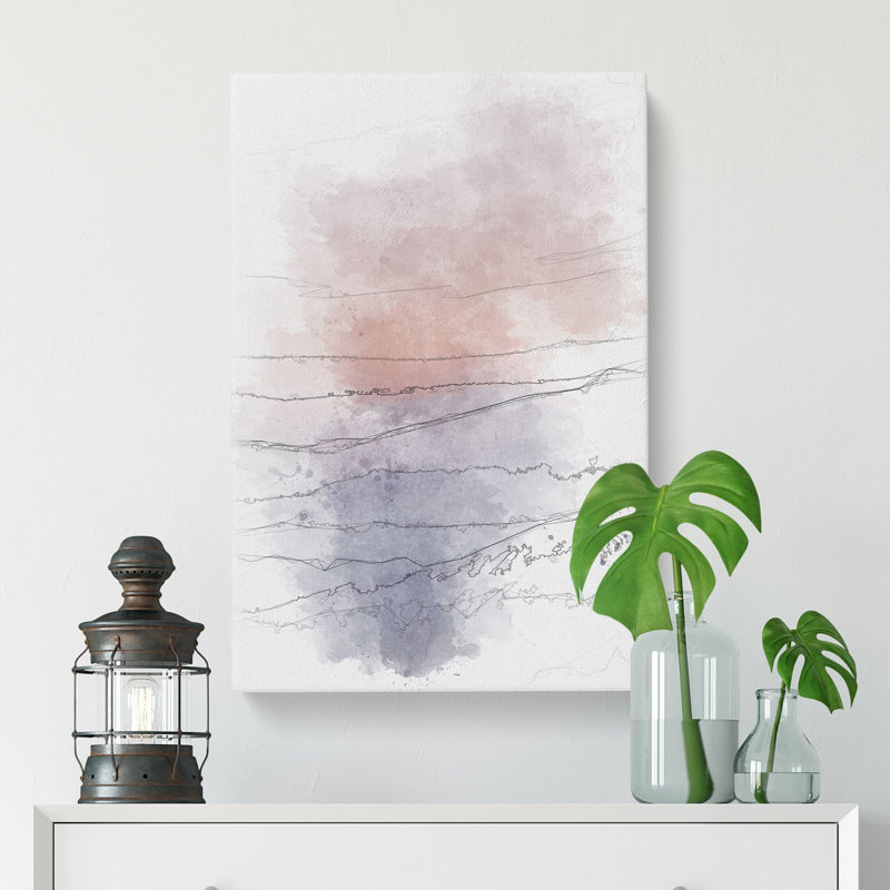 Sunset in California - Wrapped Canvas Drawing - Wrapped Canvas, 76cm H x 50cm W x 3cm D