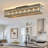 8 - Light 48" Metal Farmhouse Crystal Dimmable Flush Mount