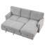 Canapé-lit modulaire Upholstery avec espace de rangement, port USB et 2 porte-gobelets sur les coussins de dossier-129387087