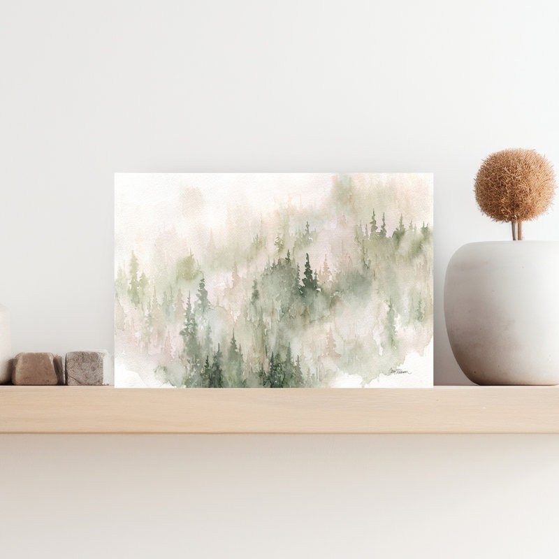 Misty Mountains Sides Abstract Art, H 18 po x l 12 po