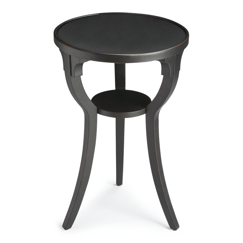 Dalton Round 15.75"W Side Table, Black Licorice