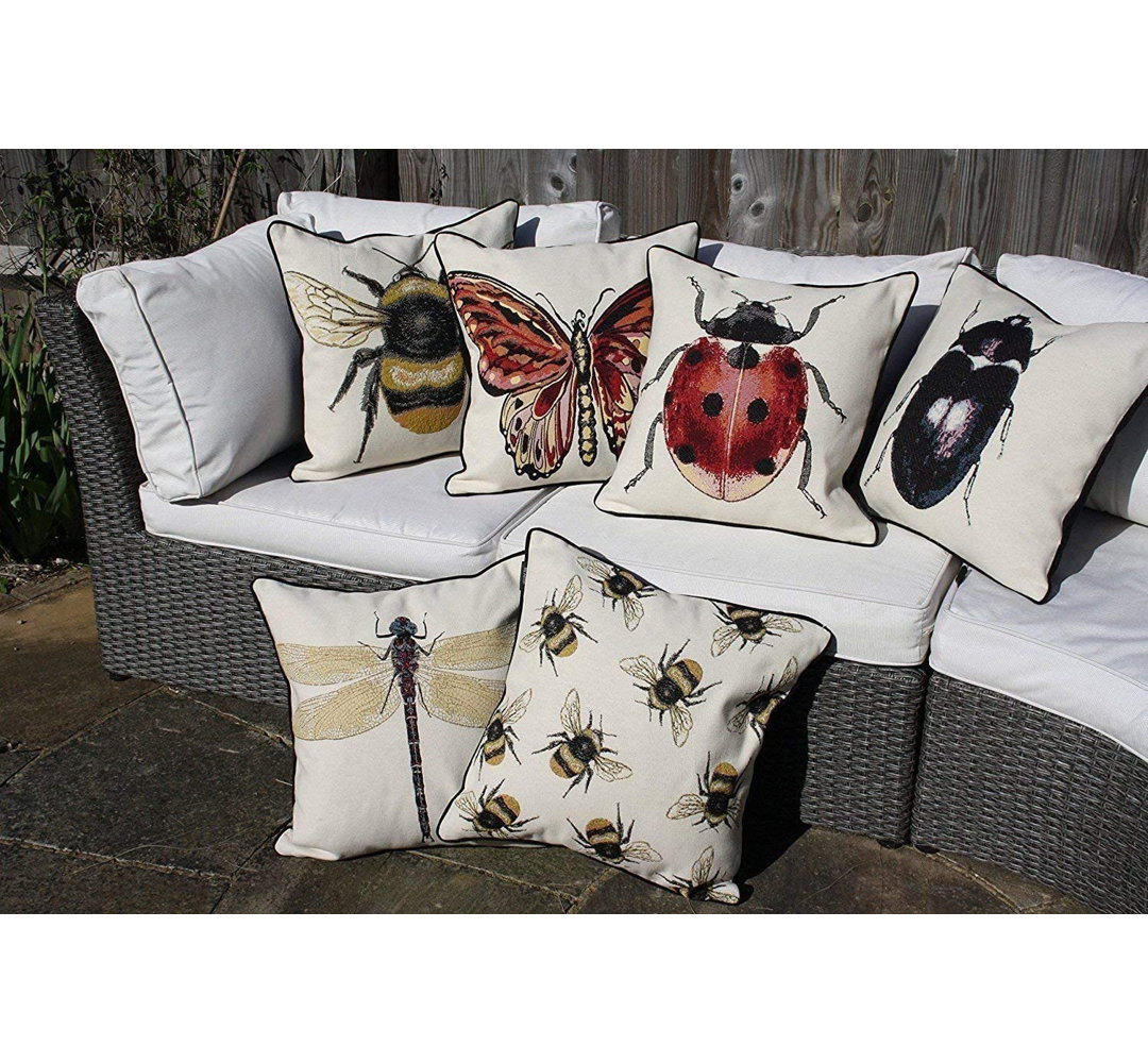 Bourque 6 Piece Bug's Life Outdoor Cushion with Filling Set