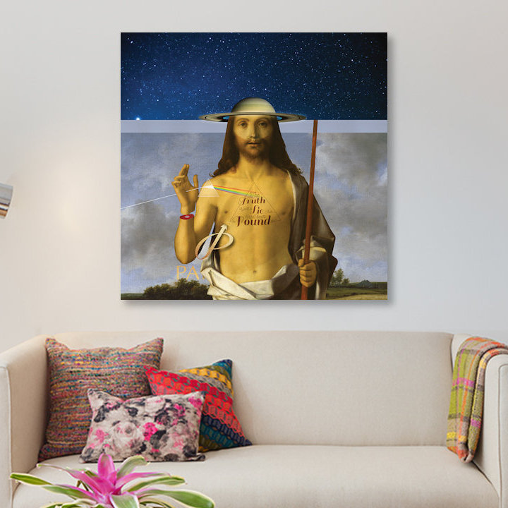 « the vérité », impression sur toile, H 26 po x l 26 po x P 1,5 po, Toile tendue