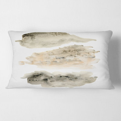 Gris et nuage beige doré I - Coussin moderne imprimé