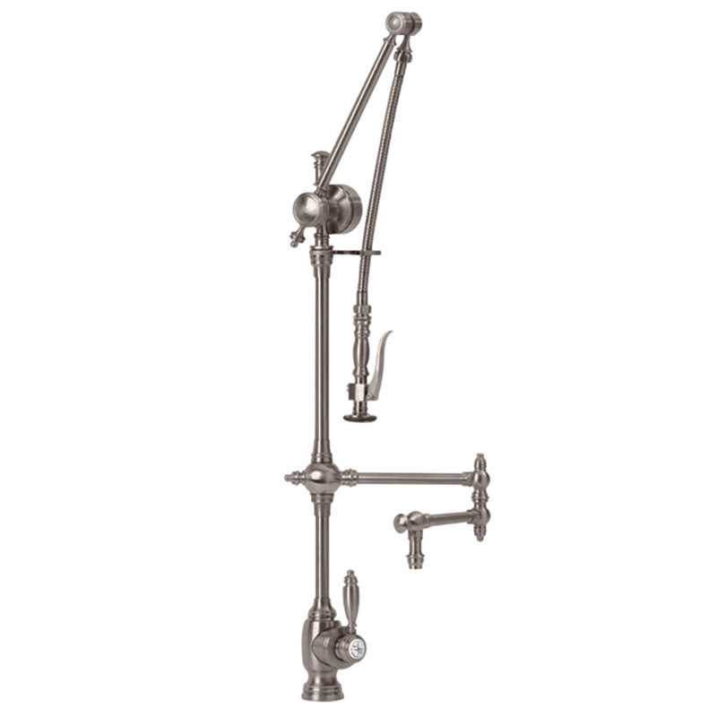 Gantry Kitchen Faucet, Antique Brass, Without Soap Dispenser