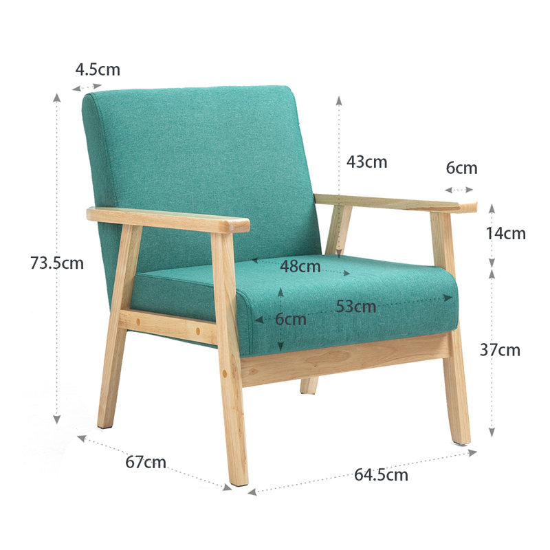 Sessel Leonie Armchair, Grey/Brown/Blue