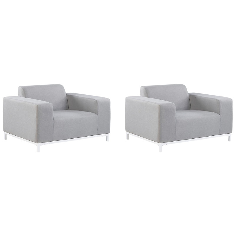 Eleene Outdoor Lounge Chair, Light Grey