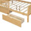 Lits plateforme en bois pleine grandeur avec DEL, tablettes de rangement, tiroirs et garde-corps, naturel-1331752609