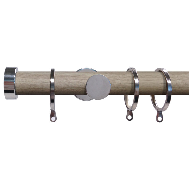 Myrsini 2.8cm Single Pole, Satin Steel, 2.80H x 180W x 2.80D cm