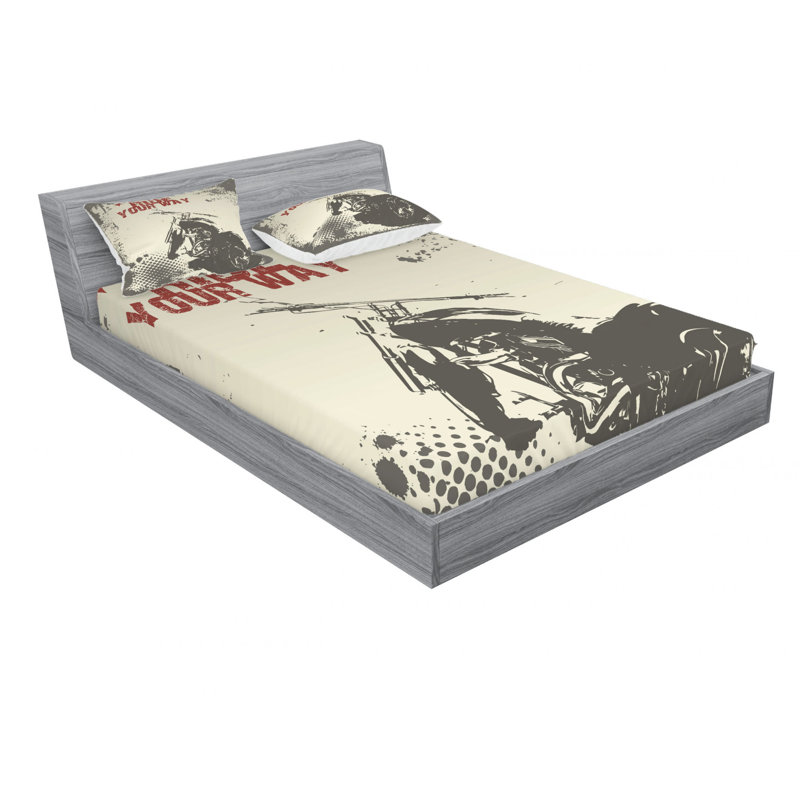 Ensemble de draps Ride Your Way, Ensemble de draps pour lit double avec un drap-hou