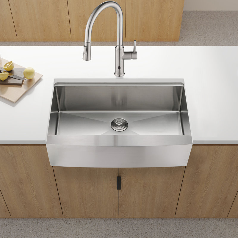 36 po x 22 po x 10 po style station de travail d'évier, acier inoxydable, nickel brossé, acier d'assurance de la longévité avec fonction de poste de travail, 36 x 22 x 10 po, peu d'entretien