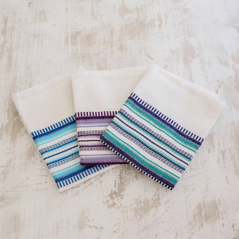 Linge à vaisselle, Bleu / blanc
