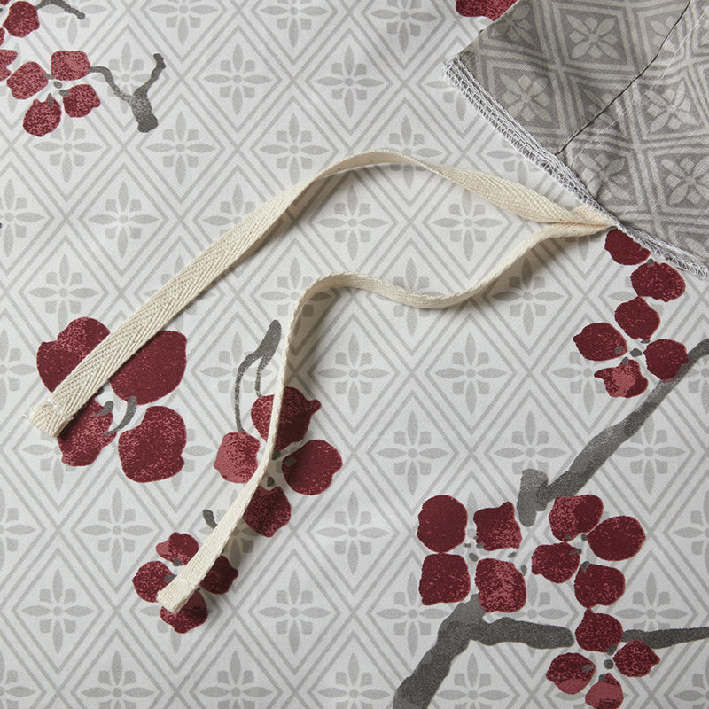 Housse de couette Cherry Blossom Bedding - 100% coton, housse de couette à imprimé floral, attaches intérieures, fermeture à boutons facile à nettoyer
