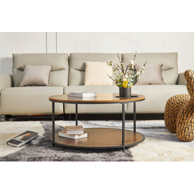 Table basse ronde à deux couches