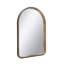 Miroir arqué 23,6 po x 35,4 po à deux tons noir mat et bois naturel