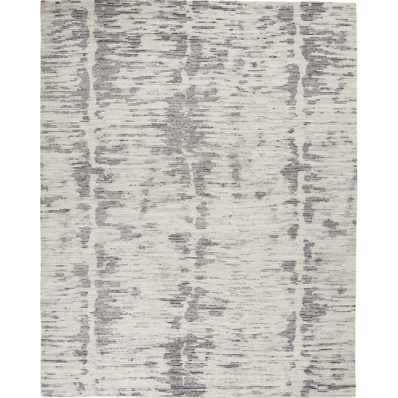 Tapis d'intérieur crème gris anthracite Nourison Ocean 7 pi 9 po x 9 pi 9 po, Gris anthracite