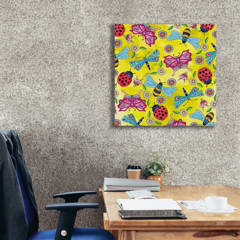 «Winged Things 30» par Hello Angel, art mural sur toile, H 26 po x l 26 po x P 1,5 po