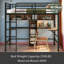 Lit mezzanine double pour enfants Donelle