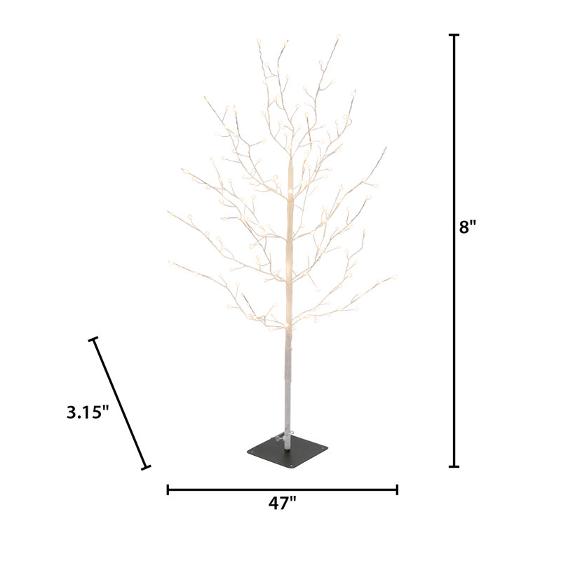 Tall Pre Lit Tree With 150 Warm White Micro Leds, 4' H