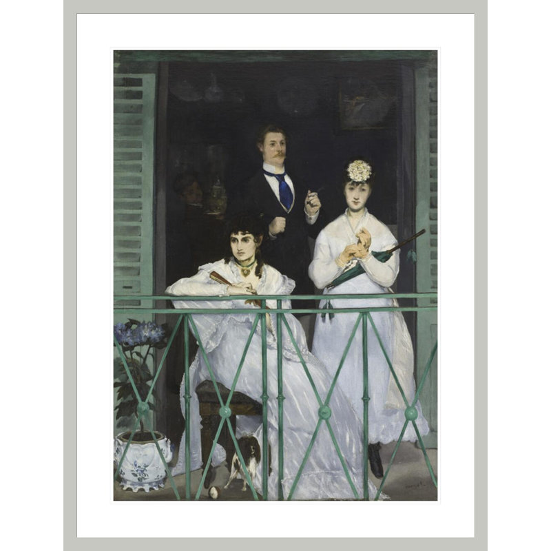 Le balcon par impression giclée encadrée, 41,5 po H x 31,97 po po