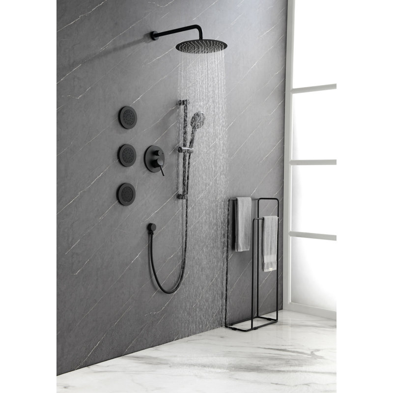 All-In-One Kit with Rough in-Valve, Matte Black