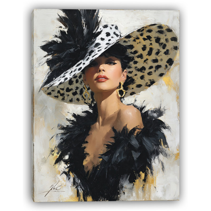 Golden Leopard Wrapped Canvas Wall Art