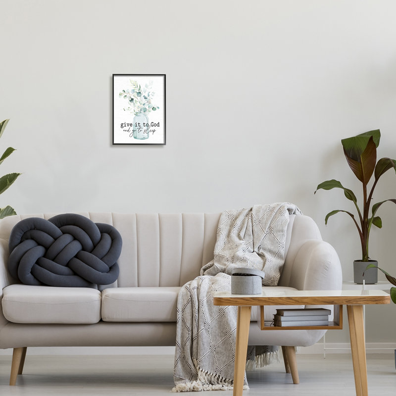 Bouquet de plantes botaniques «Offrez-le à Dieu», Giclée encadrée noir minuit, H 14 po x l 11 po x P 1,5 po