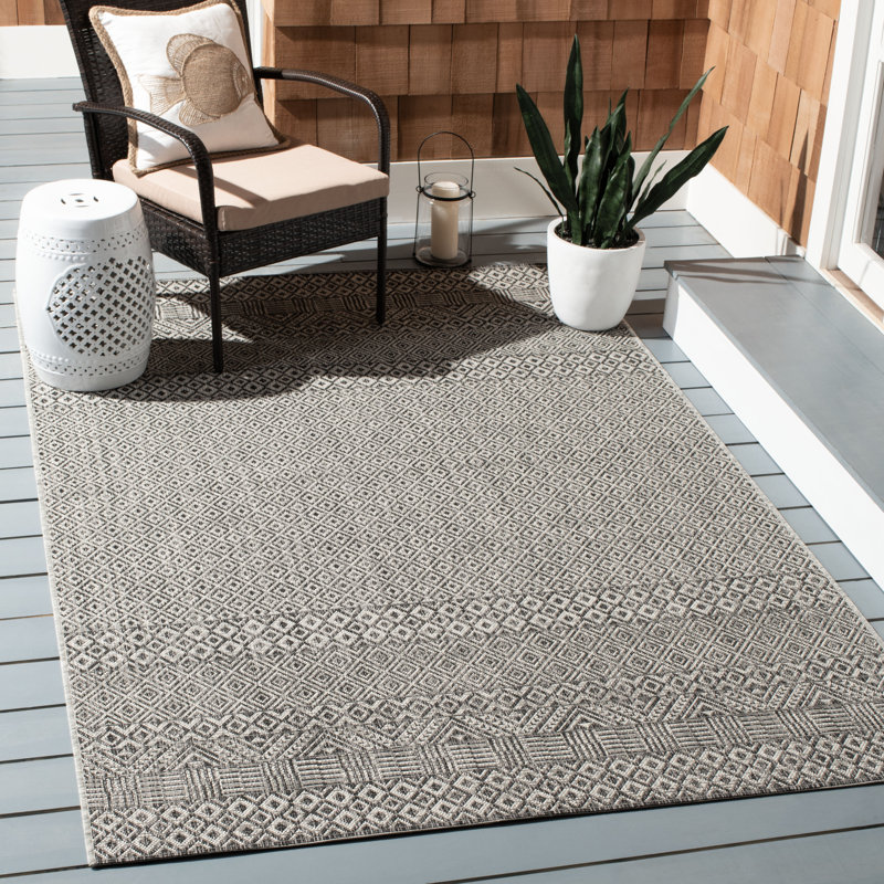 Delacruz Performance Southwestern Indoor/Outdoor Area Rug, Rectangle 4' x 5'7"