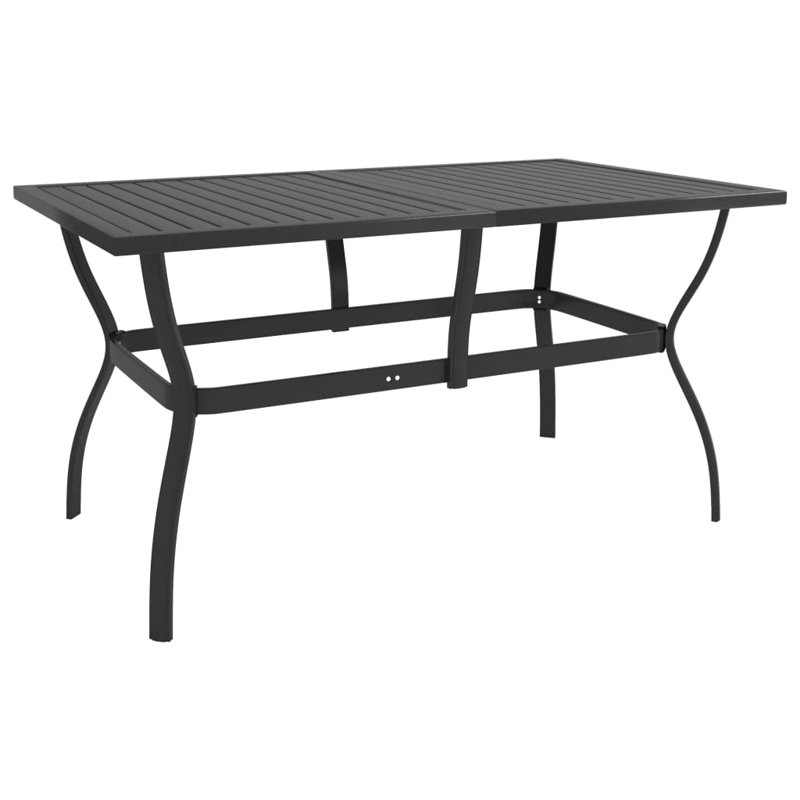 Courson Patio Table, 31.5" W x 74.8" L x 28.3" H, Anthracite