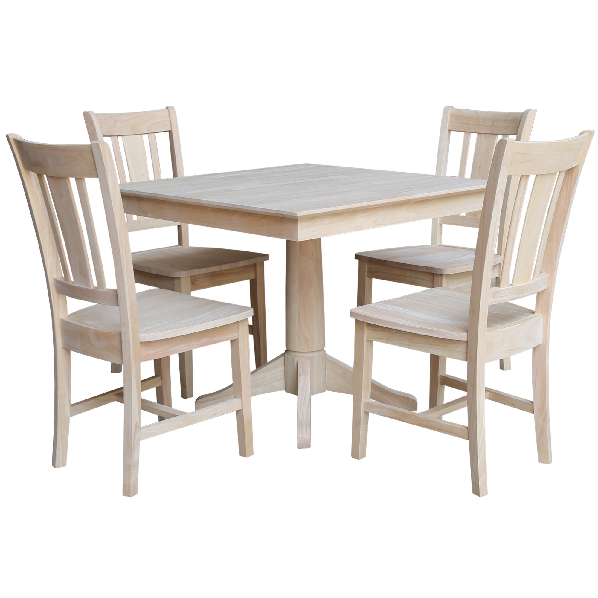 Rosalind Wheeler Chandresh 5 - Piece Counter Height Solid Wood Dining ...
