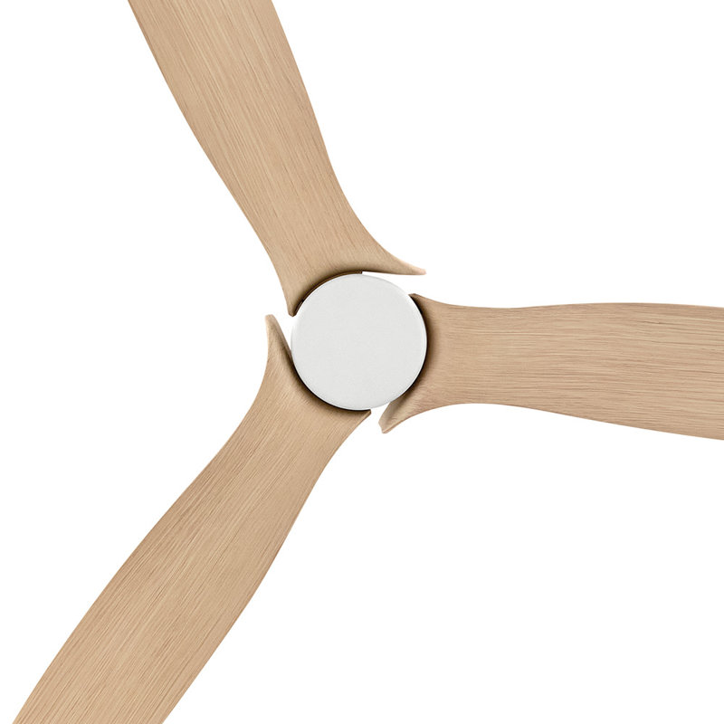 Ventilateur de plafond intelligent 54 "à DEL Hinkley Fan Sven, Argent argent, Naturel