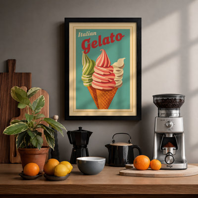 Italian Gelato Retro - Framed Print