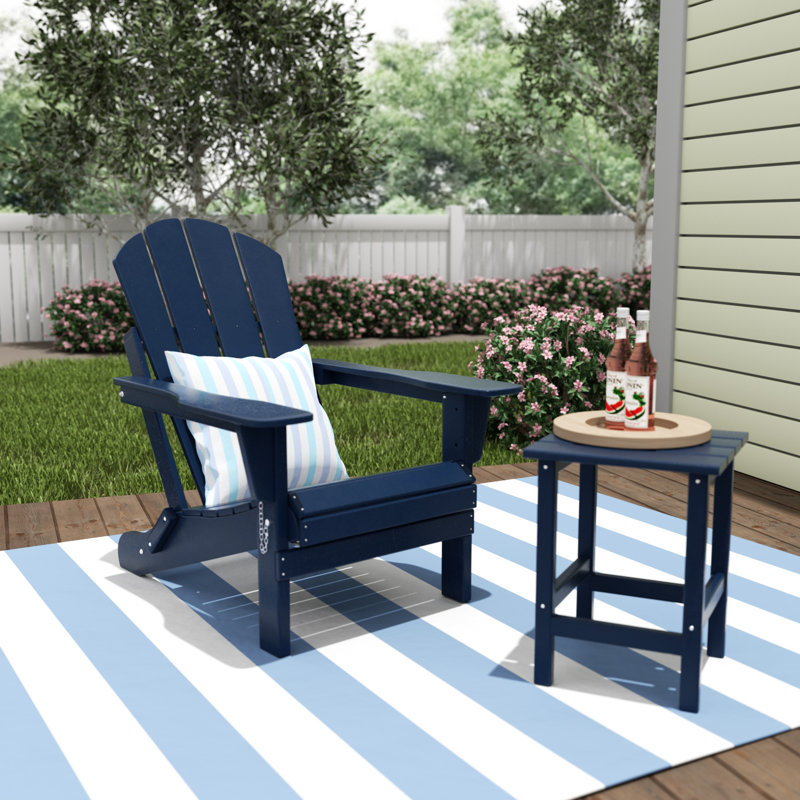 Laguna Outdoor Adirondack Chair, Navy Blue