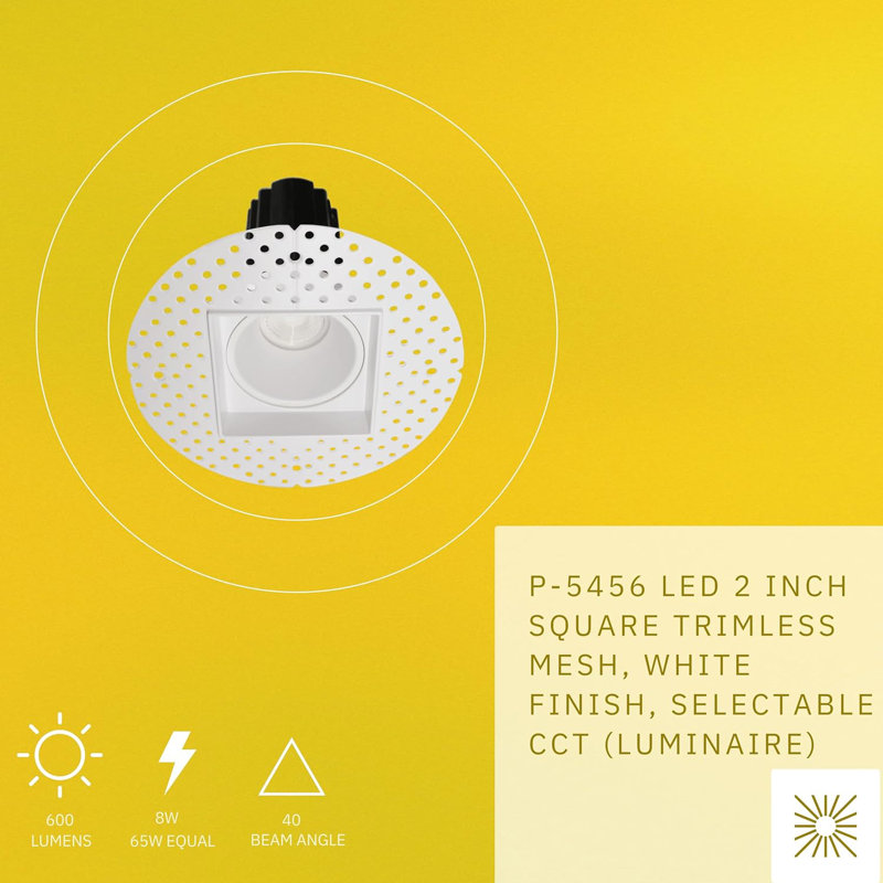 Ensemble d'éclairage encastré 2 po 8 watts, Blanc