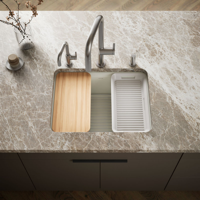 Riverby 25" undermount single-bowl workstation kitchen sink