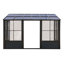 Gazebo Penguin Florence Wall Mounted Solarium 8 Ft x 12 Ft Polycarbonate Roof In Black-109048640