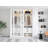 1-Lite Frosted Tempered Glass Sliding Double Bypass Closet Door with Installation Hardware Kit-90481518