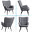 Upholstered Accent Chair with Footstool