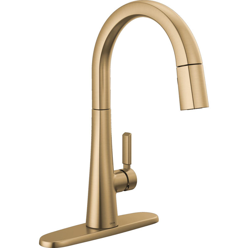 Robinet de cuisine à poignée simple Monrovia, Bronze champagne